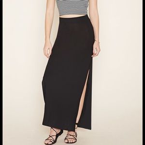 3/$36 Black Side Slits Maxi Skirt